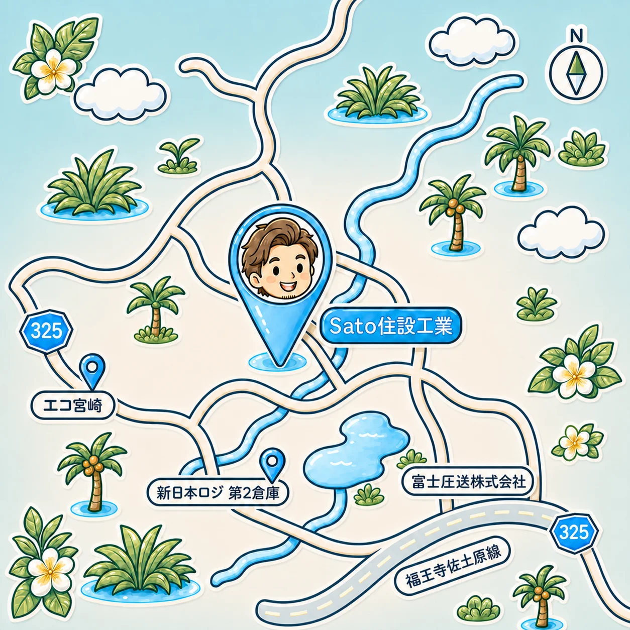 Sato住設工業 アクセスマップ